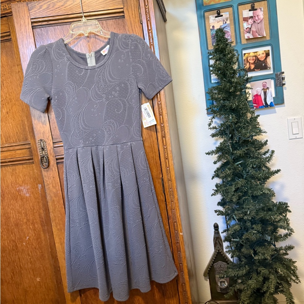 LuLaRoe Charcoal Short Sleeve Dress